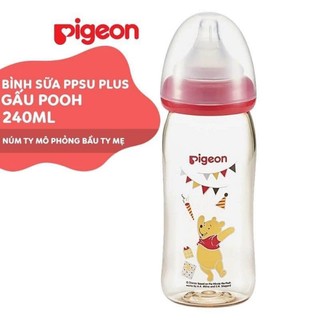 Bình Sữa Cổ Rộng Disney PPSU Plus Pigeon 240ml