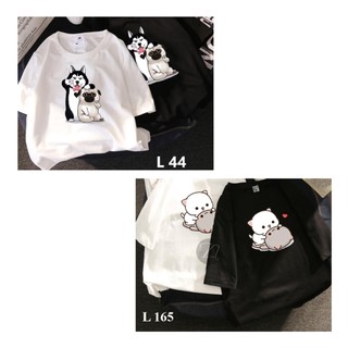 Áo thun unisex husky pug l44,l165 form rộng vải cotton aothun.teenshop - áo phông nam nữ phong cách ulzzang