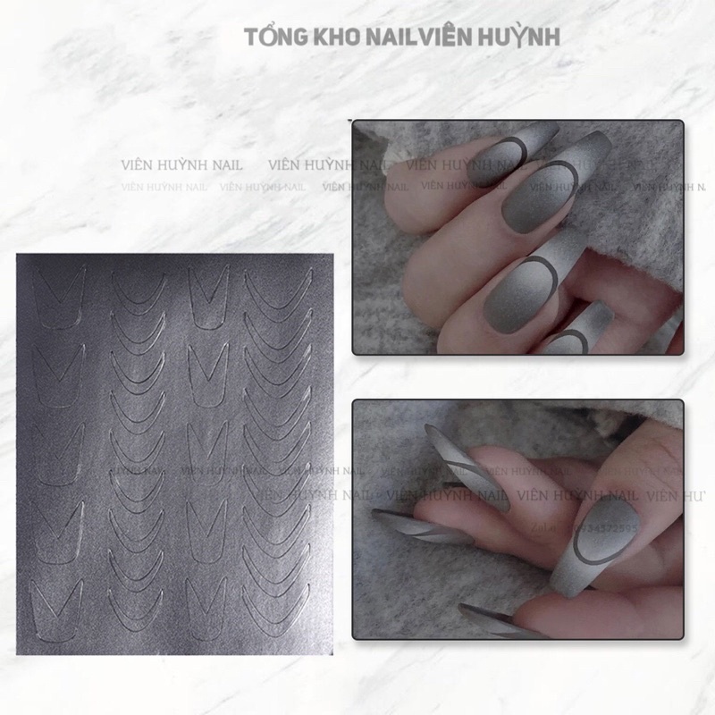 Sticker dán móng  - sticker nail tạo hiệu ứng omber 3D siêu đẹp