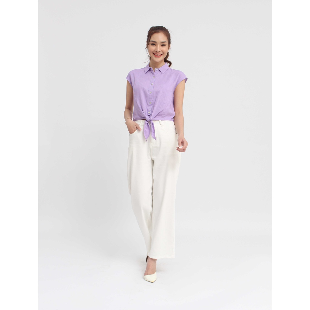 Áo sơ mi nữ VIỆTBROTHERS buộc vạt thân trước 231AHU02