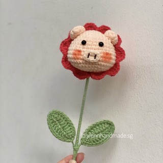 [Crochet-Ảnh thật] Hoa đầu heo viền hoa bằng len, đan móc thủ công