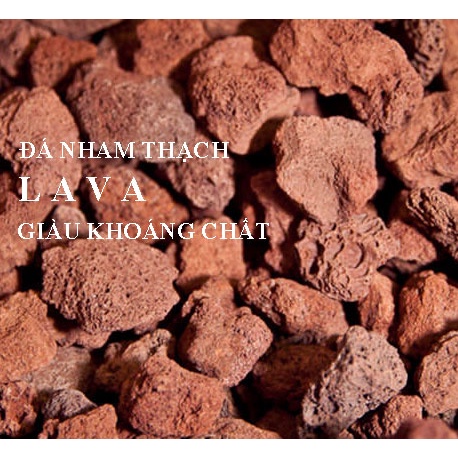 Đá Lava nham thạch rải mặt, túi 1kg, màu đỏ, dùng cho thủy sinh, bonsai, xương rồng, sen đá