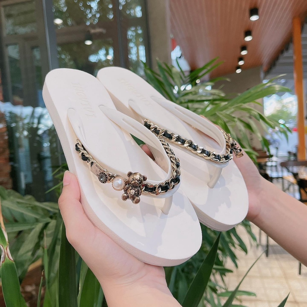 DÉP KẸP GẤU ĐÁ XANH