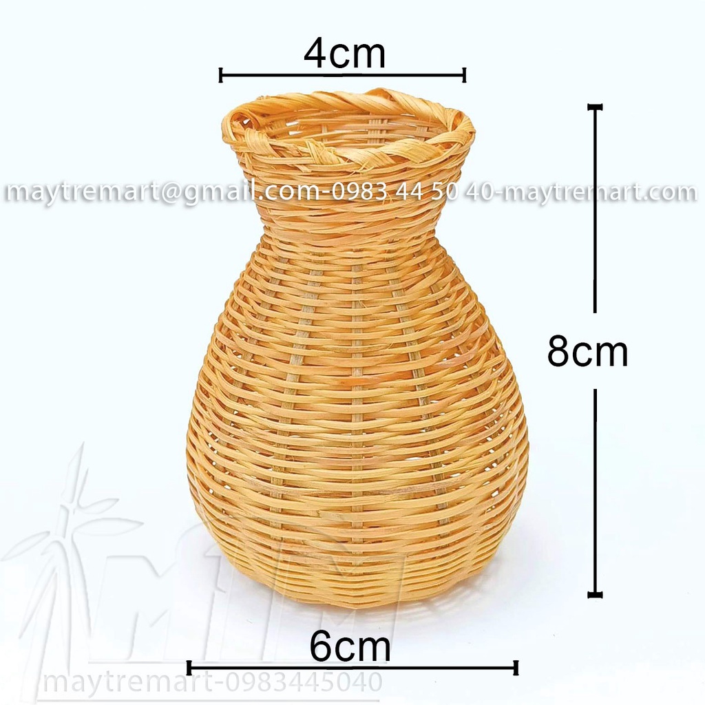 Giỏ mây tre mini | đục nhí - trồng cây, trang trí, chụp hình