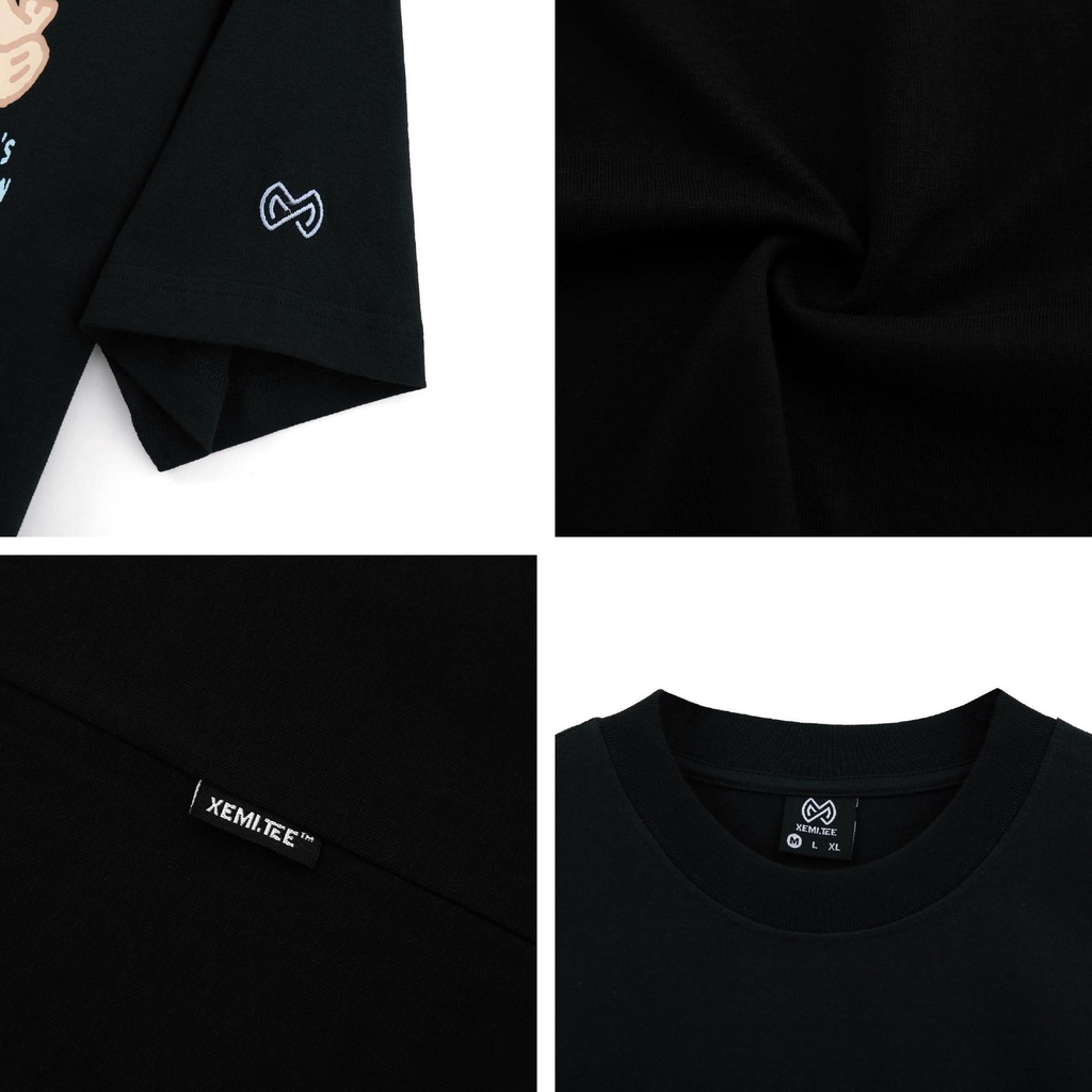 Áo thun local brand Xemi.tee form unisex dòng Duck Tee giá rẻ màu đen