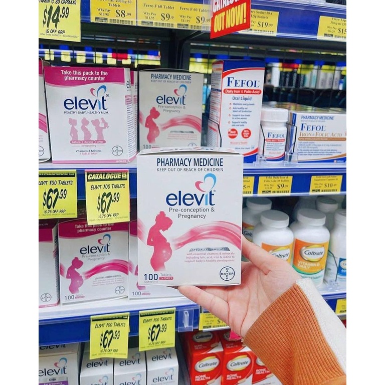 Vitamin tổng hợp Elevit bầu 100 viên của Úc