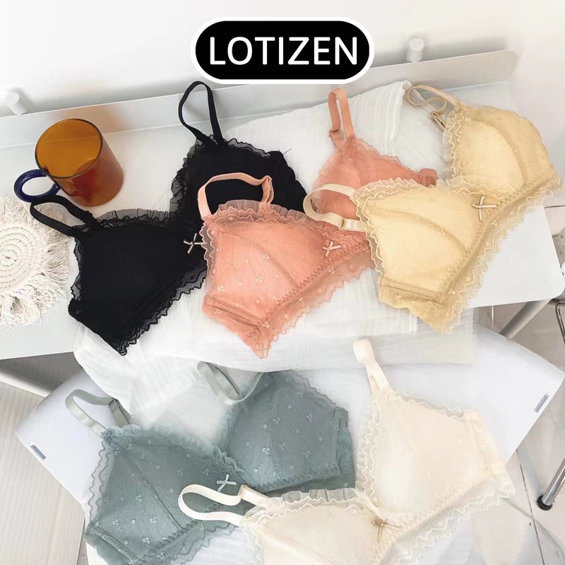 Áo lót nữ phối ren mút mỏng nâng ngực tạo khe ANM-25