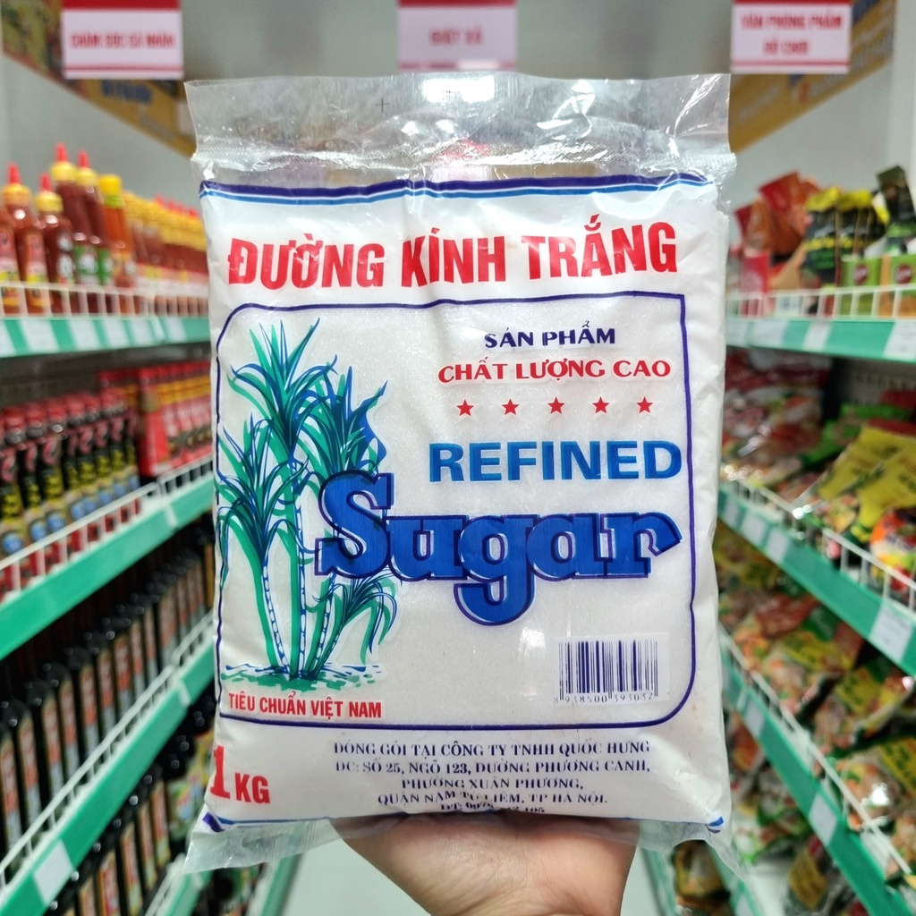 Đường kính trắng tinh luyện xuất khẩu gói 1kg