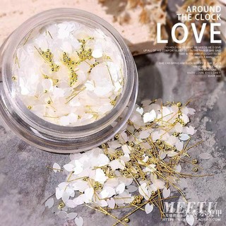 Hũ phụ kiện hoa trang trí móng nail
