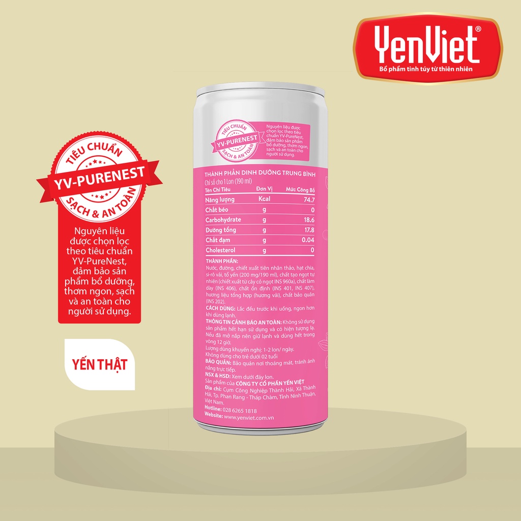 Nước Yến Dưỡng Nhan khay 30 lon x 170ml