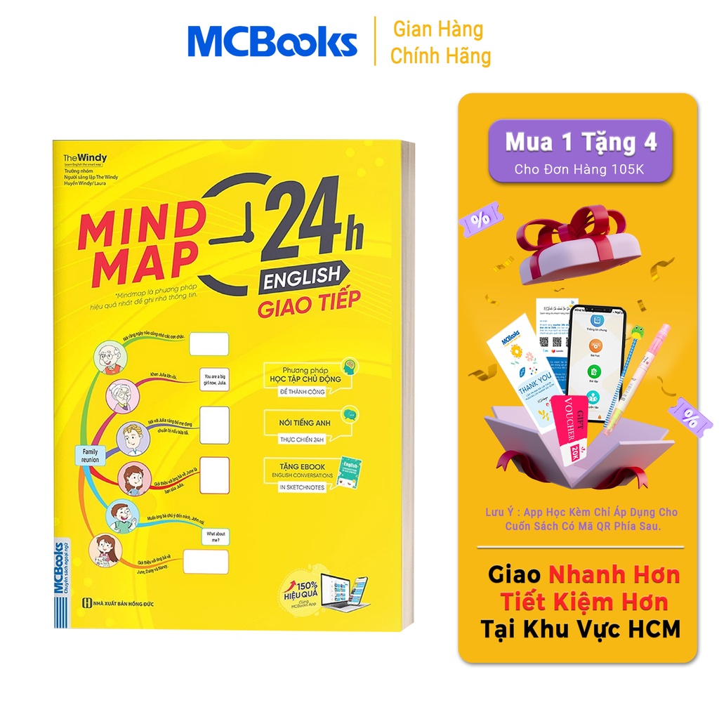 Sách - Mind Map 24h English – Giao Tiếp ~ Học tiếng Anh giao tiếp thực chiến cực kỳ hiệu quả thông qua sơ đồ tư duy