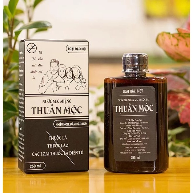 NƯỚC SÚC MIỆNG CAI THUỐC LÁ THUẦN.MỘC Thanh Mộc Hương 250ml