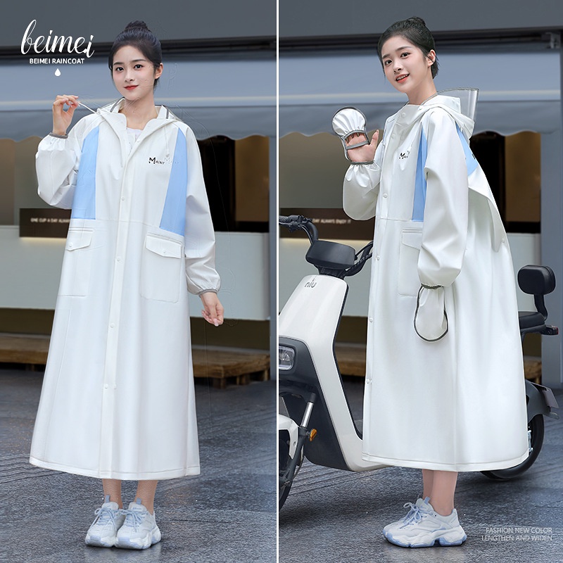 Mới bên ngoài pin xe đạp dài áo mưa toàn thân phụ nữ và phụ nữ áo mưa đặc biệt