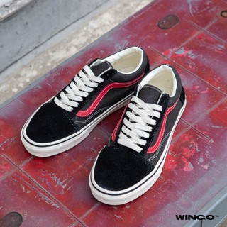 ( Giày Chính Hãng ) Vans Old Skool Washed Black Red