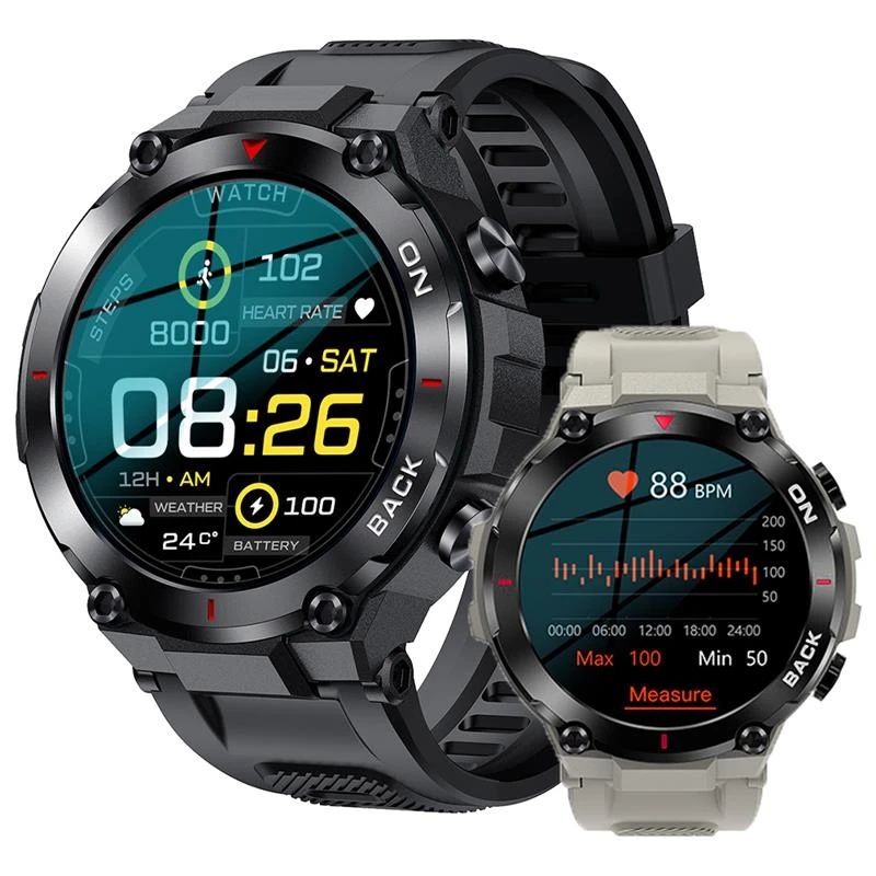 Đồng Hồ Thông Minh K37 GPS 1.32 IPS 480mAh Chống Thấm Nước IP68 Hỗ Trợ Theo Dõi Nhịp Tim Tiện Dụng