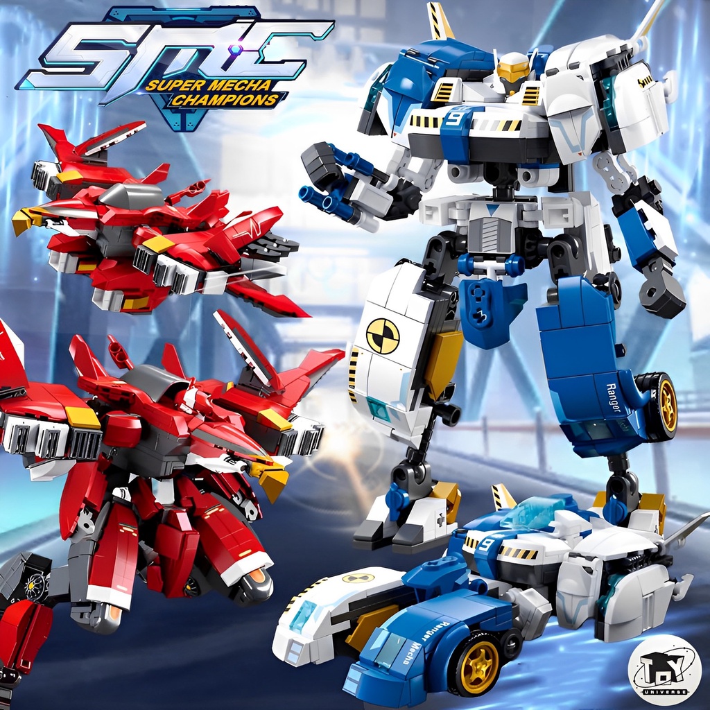 Đồ Chơi Lắp Ráp Lego Mô Hình Robot Transformers Hurricane, Rangers Mecha 2In1 Trong Pacific Rym Với 1000+ PCS