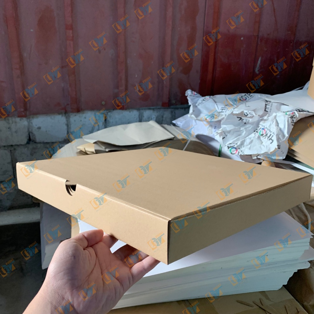 Hộp Pizza 2 Mặt Nâu Size 40x40x5cm BaoBìQT.