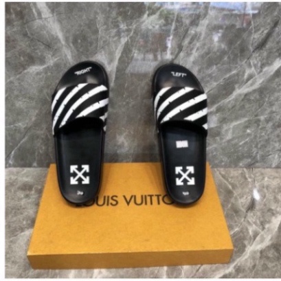 Dép Lê Off W H I T E Dép Nam Siêu Hót 2023 Đế Đúc Cao Su hót 2023