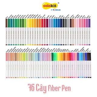 Combo 76 cây Fiber Pen bút lông màu Thiên Long Colokit