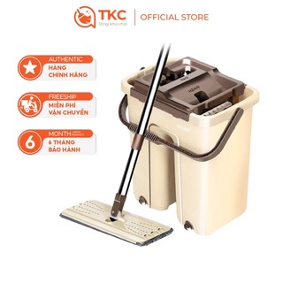 Cây Lau nhà tự vắt 360 độ Pulito, Thùng lau nhà tự vắt BLN-R2