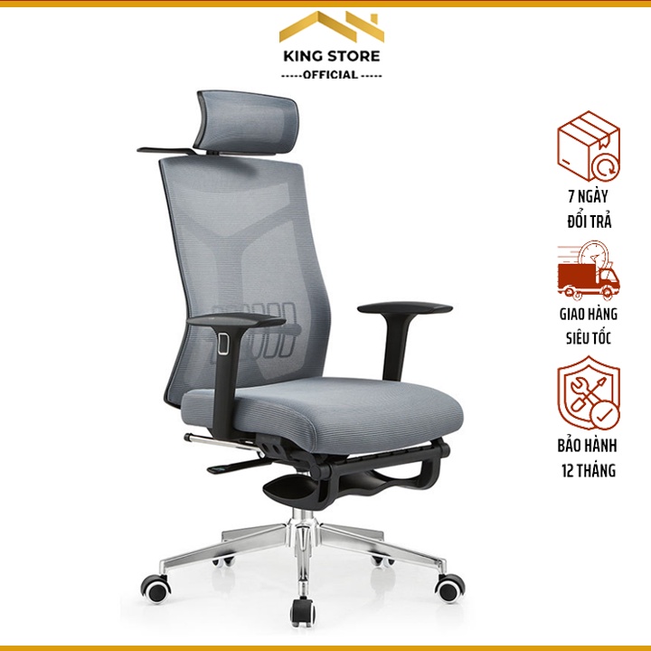 [Video Thậ] Ghế Công Thái Học Đạt Tiêu Chuẩn Ergonomic Bảo Vệ Cột Sống, Ghế Giám Đốc Cao Cấp Tựa Lưng Sợi Vải Thoáng Khí