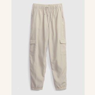   21kg-28kg  Quần jogger bé gái hàng xuất xịn vải Kaki Lyocel gần gióng Linen màu kem 