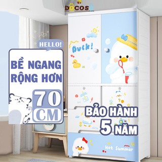 Tủ treo quần áo cho bé, tủ đựng đồ trẻ em tiện lợi, nhiều ngăn rộng rãi, có bánh xe di chuyển tiện lợi, bảo hành 5 năm