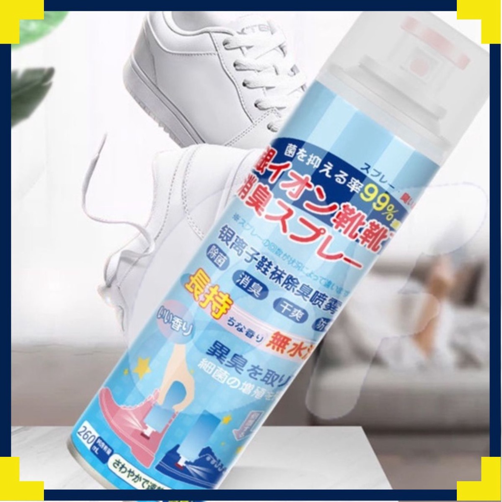 [Mua 1 Được 2] Chai Xịt Khử Mùi Giày Dép Công Thức Nano Bạc Khử Hôi Giày Hiệu Quả Nhật Bản 360Ml Kèm Khăn Lau Giày 30 Tờ