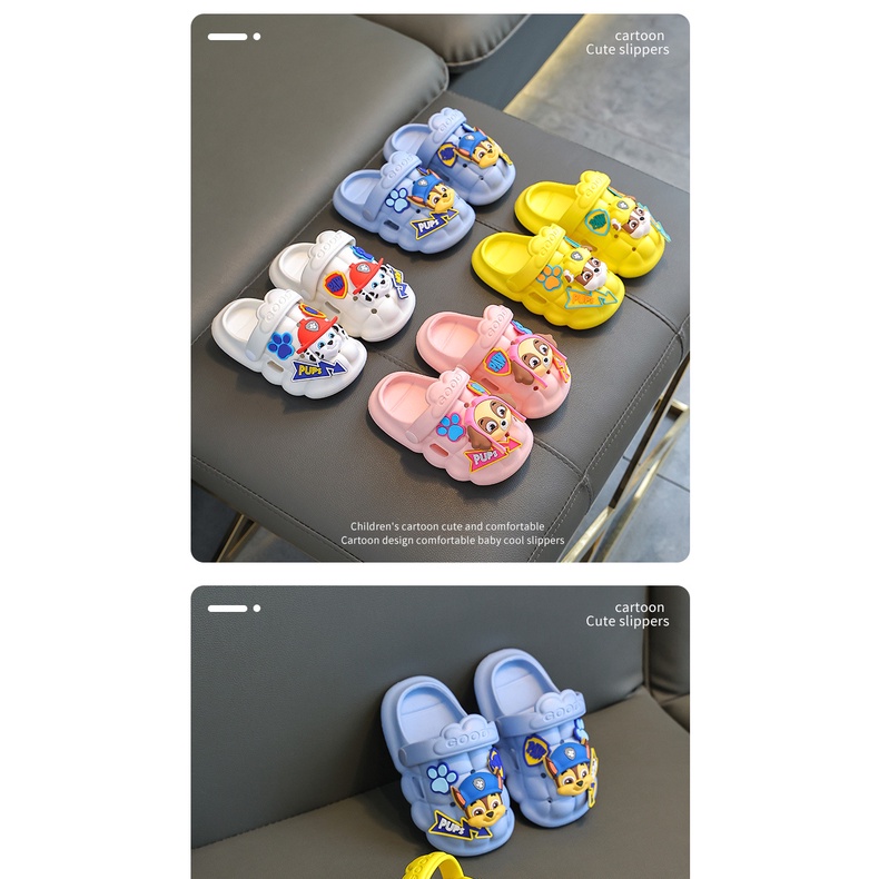 Sục cross cho bé siêu nhẹ họa tiết chó cứu hộ đáng yêu, dép cho bé đi học.
