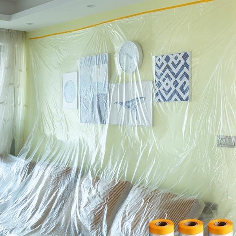 Vải Chống Bụi Vải Che Phủ Trang Trí Nhà Cửa Chống Bụi Đồ Nội Thất Bảo Vệ Màng Nhựa Dùng Một Lần 20mx2m7