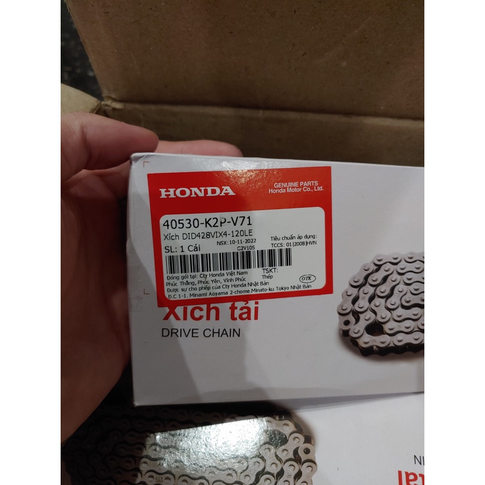 Sên / Xích Winner X V3 chính hãng Honda DID 428VIX có phốt cao su