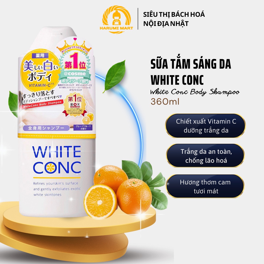 Sữa tắm trắng da toàn thân White Conc Body 360ml Duduhouse