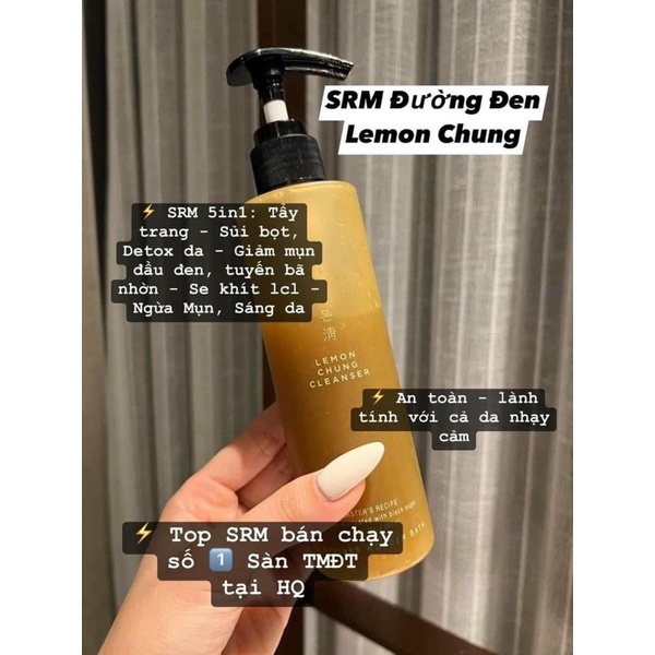 Sửa rửa mặt chanh đường đen 5in1 Lemon Chung