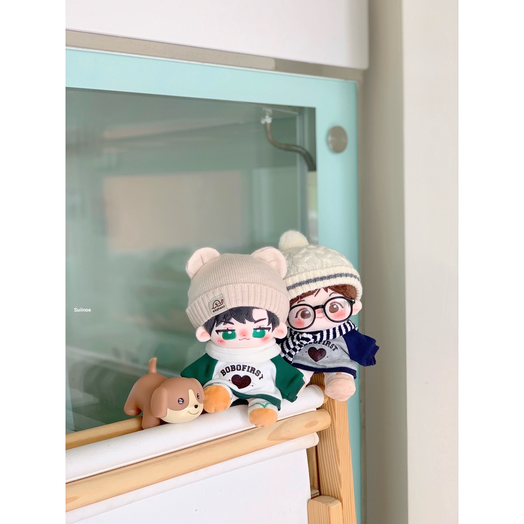 Sweater hoạ tiết loang phong cách retro cho bé doll 20cm 10cm