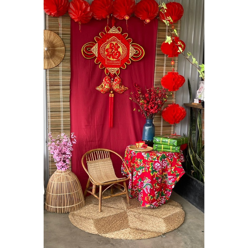 Mành tre che nắng, mành cọ trang trí sân khấu. Phông nền mành tre đỏ trang trí Tết, Lễ Hội.