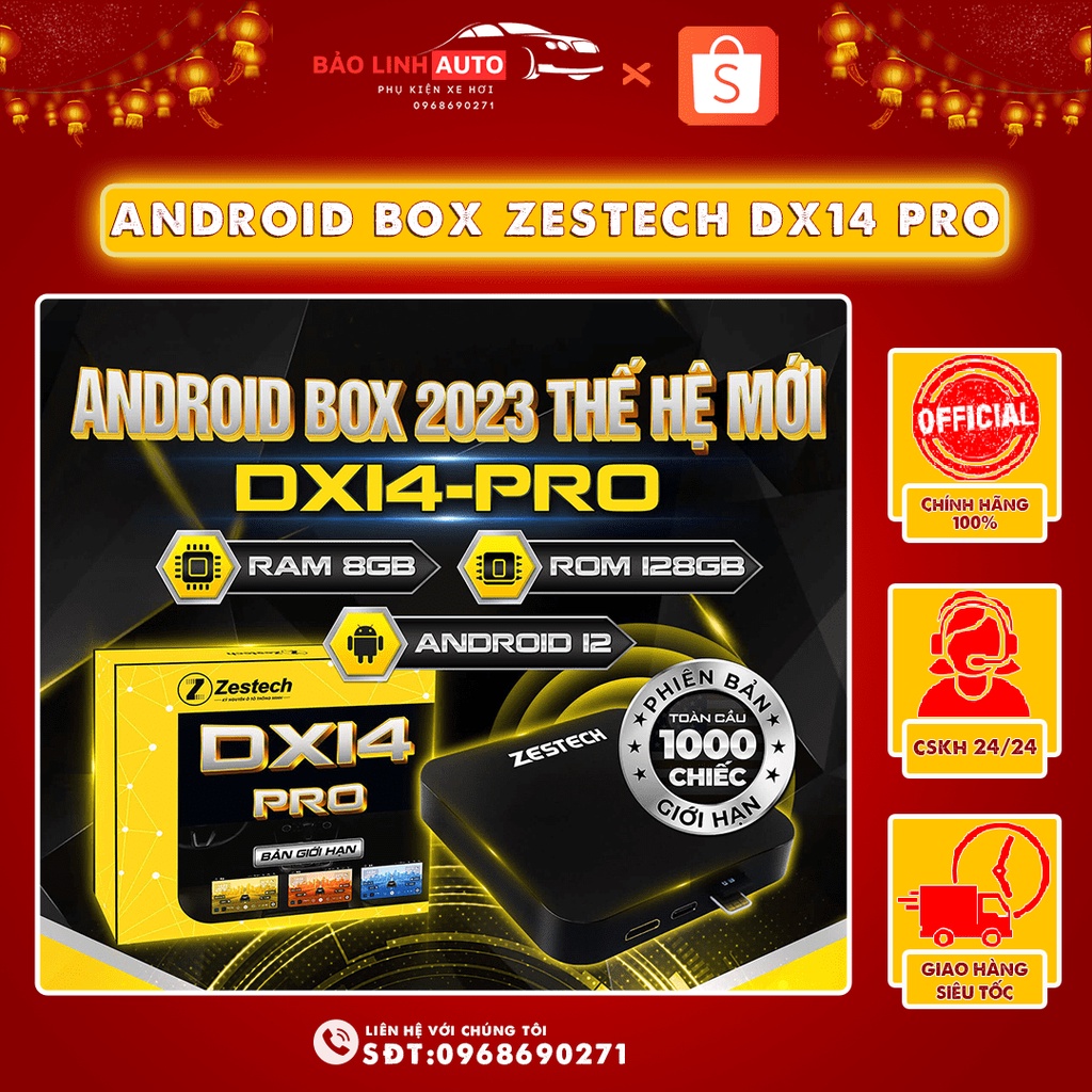 Bộ Android Box Cho Ô Tô Zestech DX14 PRO Phiên Bản Giới Hạn [ TẶNG CAMERA HÀNH TRÌNH ] Siêu Mạnh, Bảo Hành 5 Năm
