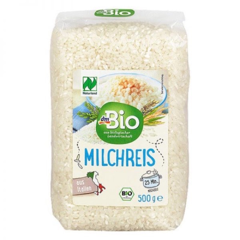 Gạo sữa hữu cơ Bio Milchreis Đức / Ener Bio cho bé ăn dặm 500g