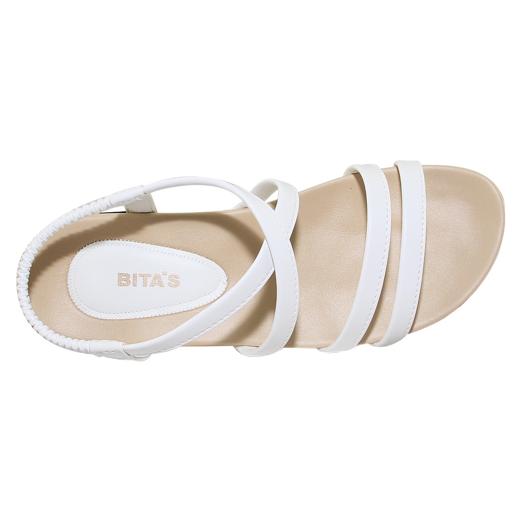 Sandal đế bằng nữ Bita's SYN.271 (Đen + Hồng + Nâu + Trắng)