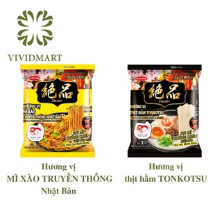  - ACECOOK - Mì Zeppin Nhật Bản 2 vị: Thịt hầm Tonkotsu và mì xào truyền thống Nhật Bản (84g-91g/ gói)