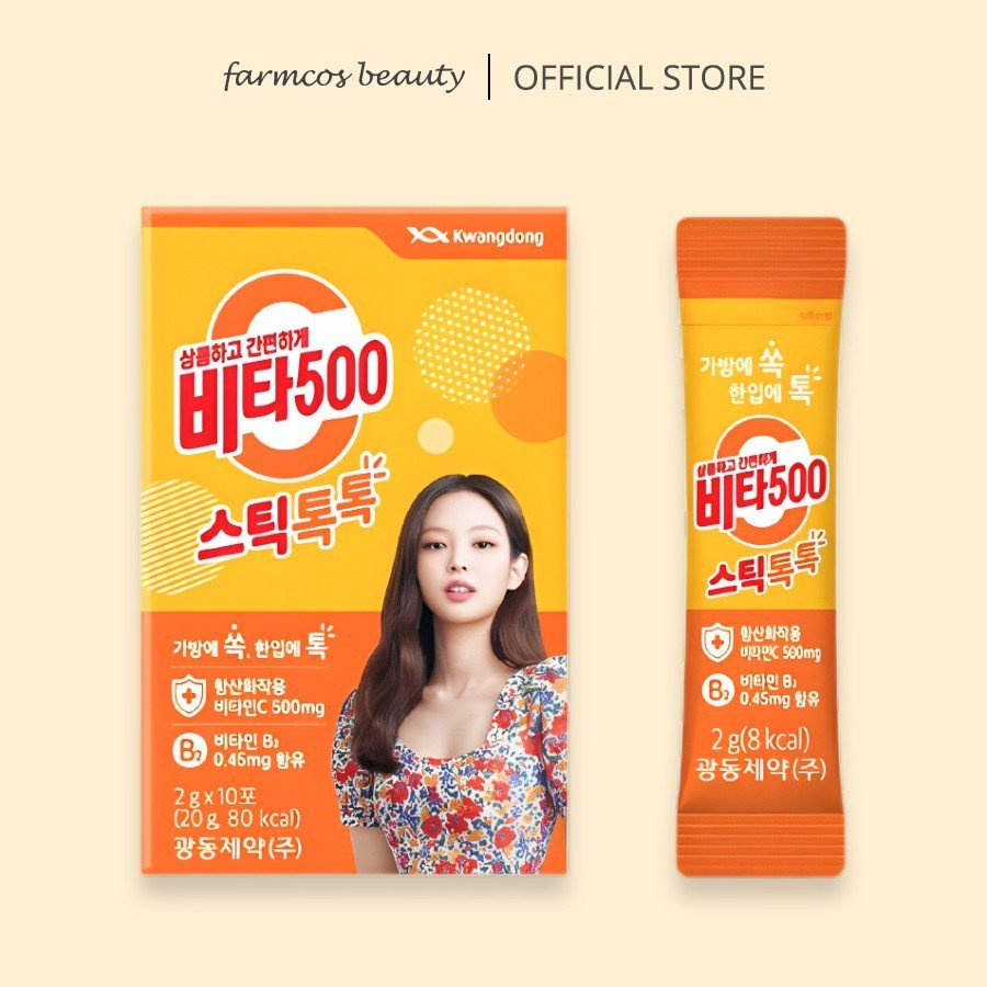 Bột Bổ Sung Vita 500 Daily Stick Kwangdong - Hộp 10 gói chứa 500mg vitamin C Nội Địa Hàn Quốc