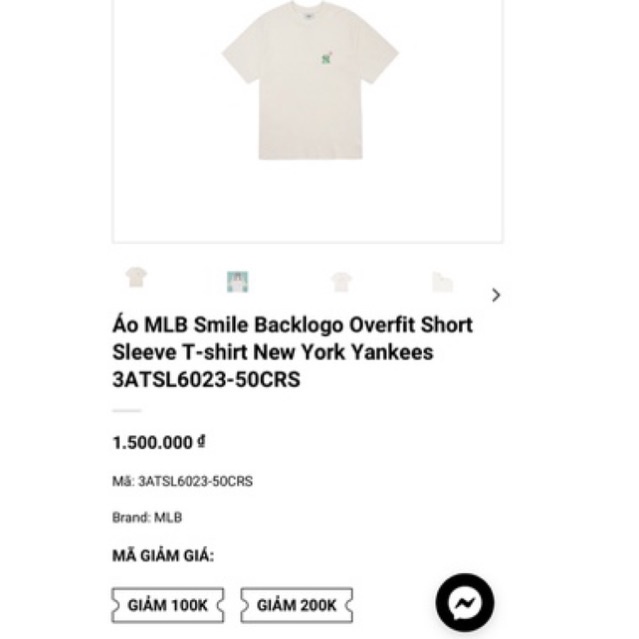 [Chính Hãng] Áo M L B Smile Back logo Over fit Short Sleeve T-shirt chuẩn xịn full box new tag dòng unisex