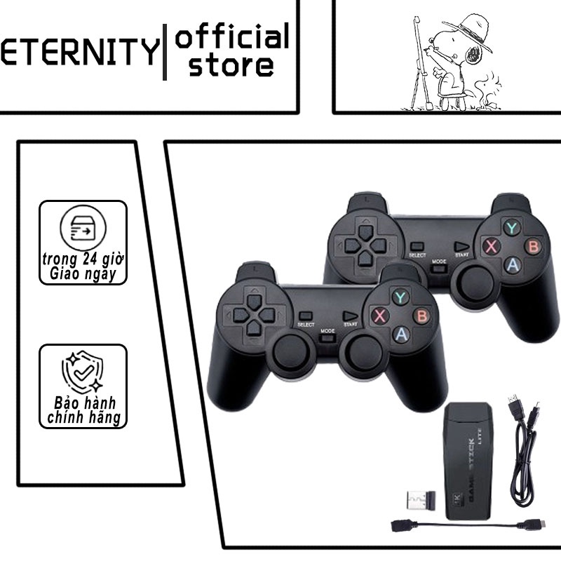 Gamepad 4 nút HDMI tích hợp 3000+/10000+ game, kết nối HDMI, kết nối 4K với TV, 32GB/64GB