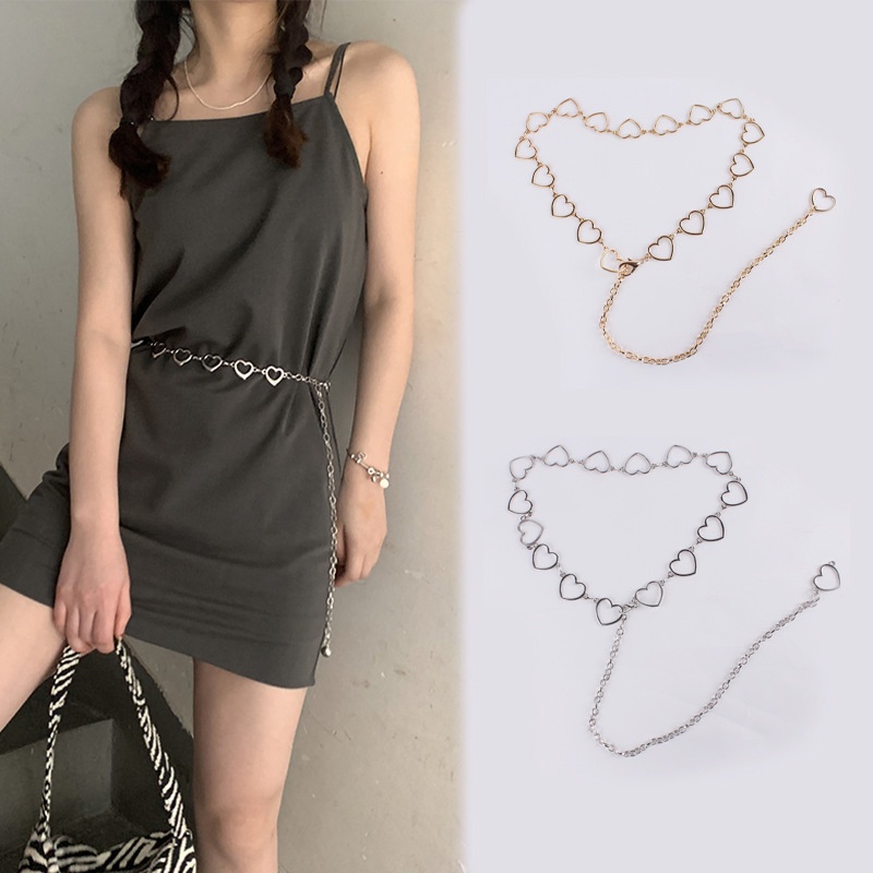 Thắt Lưng Mặt Trái Tim Bằng Kim Loại Thời Trang Dành Cho Nữ