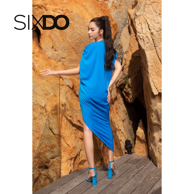 Đầm lụa midi xẻ tà sườn thời trang SIXDO (Split-side Midi Silk Dress)
