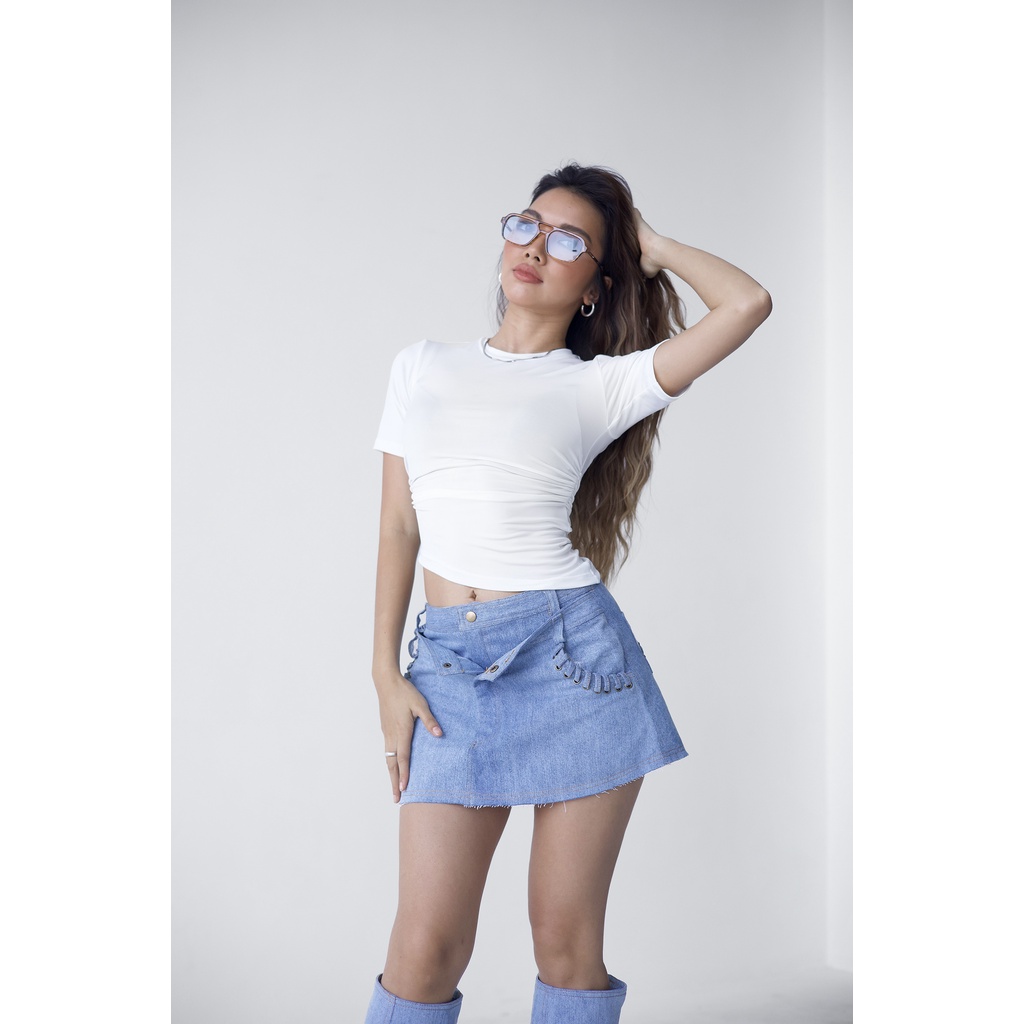 MND - Chân váy jean 2 lưng Y2K - KATTY SKIRT
