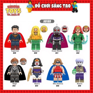 Xếp hình Minifigure Justice League Liên minh công lý và các siêu phản diện - Đồ Chơi Lắp Ghép Sáng Tạo - XINH X0189