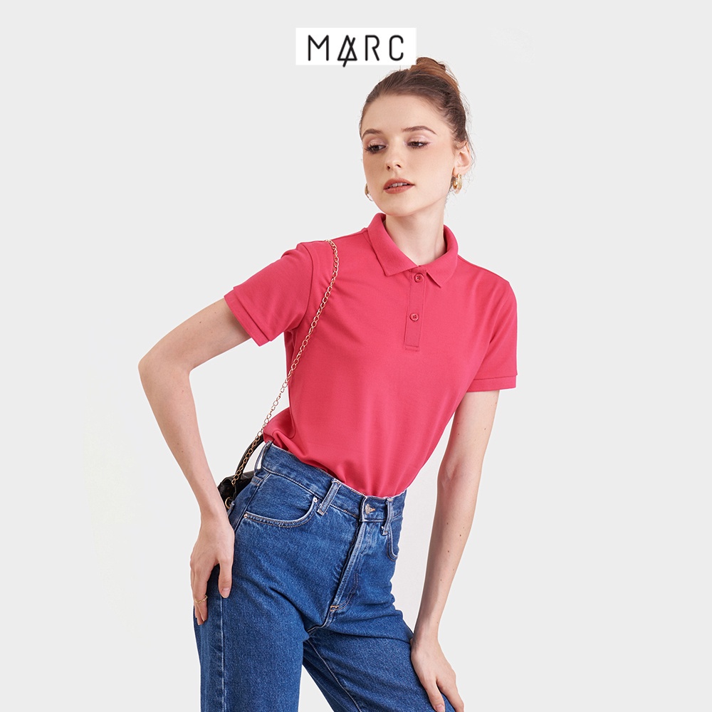 Áo thun polo nữ MARC FASHION trơn cơ bản basic vải mềm mịn mát CBMH091822