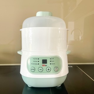 Nồi Chưng Yến, Nồi Nấu Cháo Chậm Cách Thủy SEKA 1L Có Xửng Hấp Cho Bé Ăn Dặm