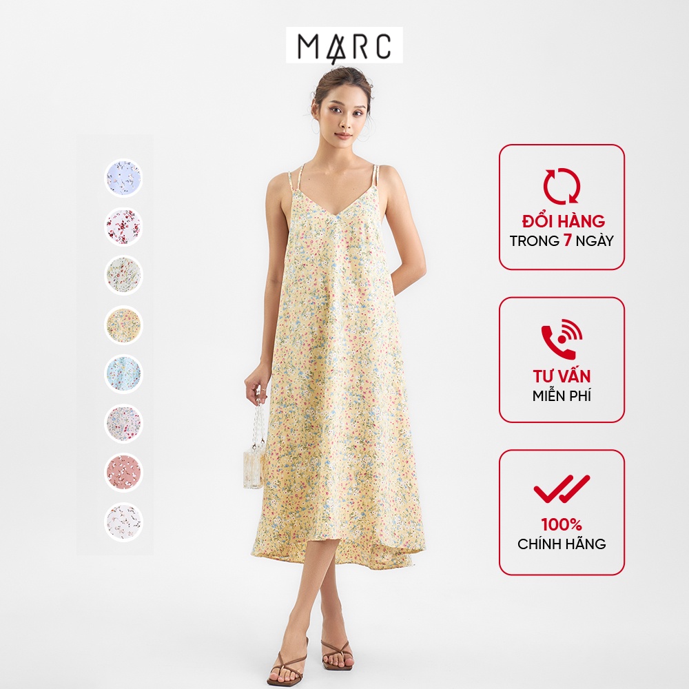 Đầm dây nữ MARC FASHION maxi họa tiết form rộng FAVH050922