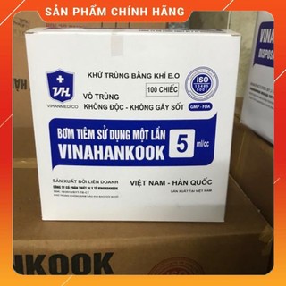 Kim tiêm sử dụng 1 lần Vinahankook 5ml/cc